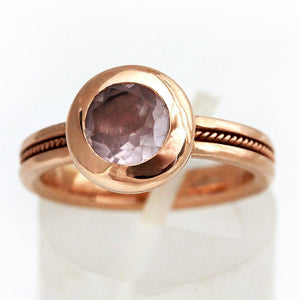 rose gold with Amethyst and pink Sapphire