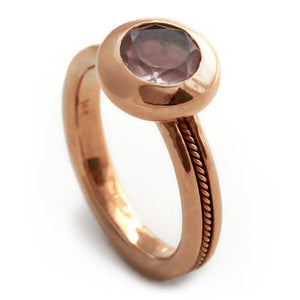 rose gold with Amethyst and pink Sapphire