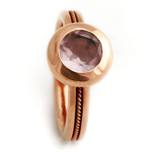 rose gold with Amethyst and pink Sapphire