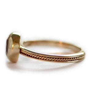 pink solitaire engagement ring made in gold or sterling silver