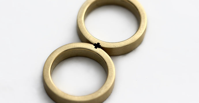 Gold promise rings for couples matching set