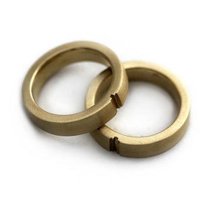 Gold promise rings for couples matching set