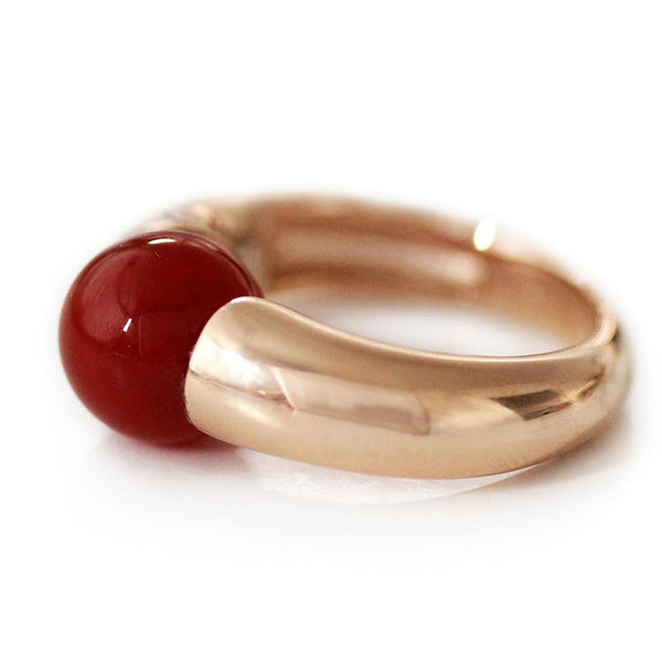 Solitaire Agate Gemstone Ring, minimalist ring by Cadi jewelry