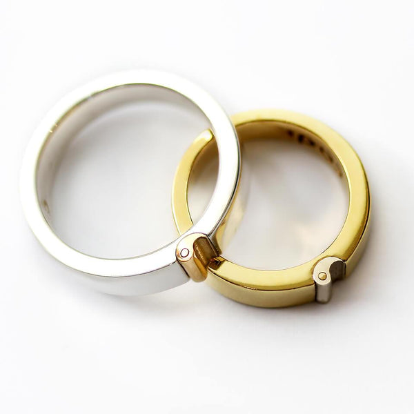 zen jewelry with yin yang bands for wedding