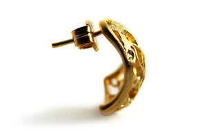 HONEYCOMB EARRINGS - yellow