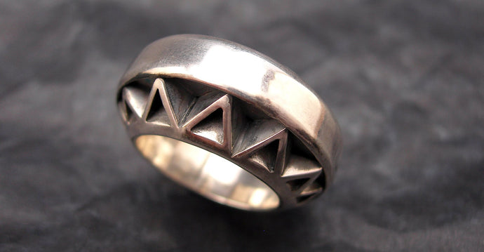 cocktail personalize Hip hop ring in sterling silver or gold