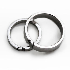 Sun and moon wedding rings