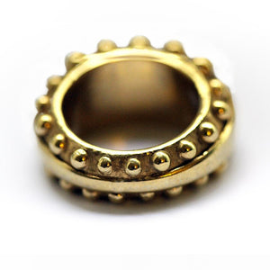 gold or silver ring with customizing stylish rich Gothic typography