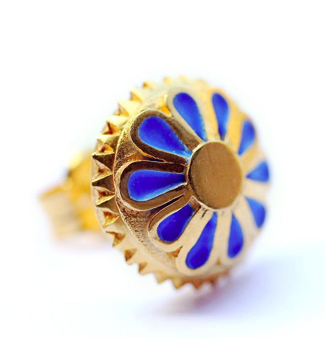 Yoga jewelry with blue color for bridal earrings