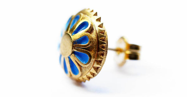 Yoga jewelry with blue color for bridal earrings