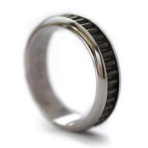 Coil black designer promise ring for couples