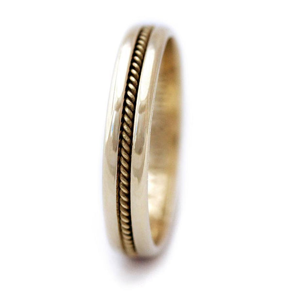 Tribal style gold with ruby Twist promise ring